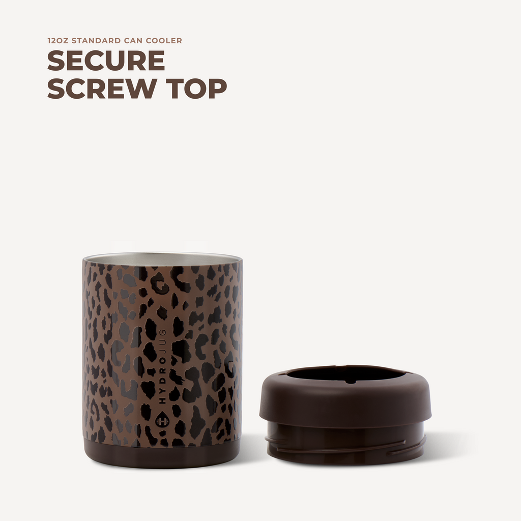 Can Cooler 12oz - BROWN LEOPARD